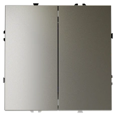 Изображение Выключатель с самовозвратом встраиваемый VOLTUM S70 двухклавишный 10А (шелк)